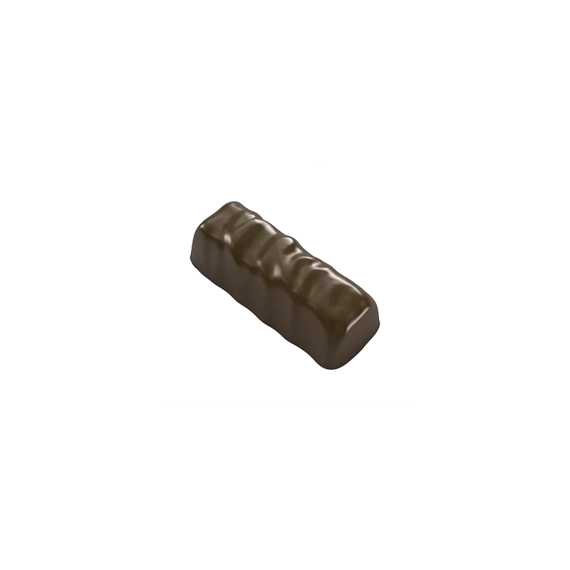 Polycarbonate Rippled Chocolate Bar Mold - 42 x 17 x 12 mm - 7gr - 21 Cavity