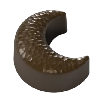 Polycarbonate Crescent Moon Chocolate Mold - 36 x 30 x 17 mm - 10gr - 28 Cavity