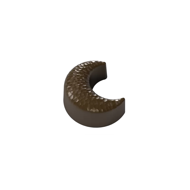 Polycarbonate Crescent Moon Chocolate Mold - 36 x 30 x 17 mm - 10gr - 28 Cavity