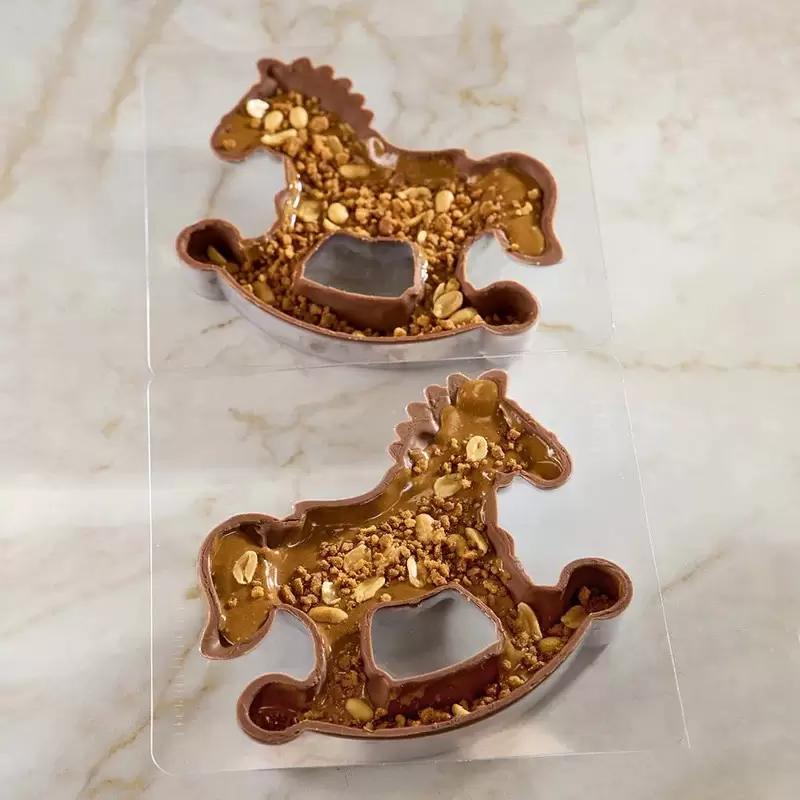 Pavoni Thermoformed Chocolate Rocking Horse Mold - 175 mm 55 mm × h 155 mm - 200 gr - 2 pcs