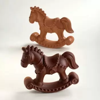 Pavoni Thermoformed Chocolate Rocking Horse Mold - 175 mm 55 mm × h 155 mm - 200 gr - 2 pcs