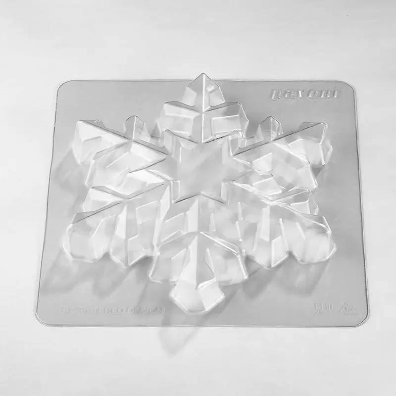 Pavoni Thermoformed Chocolate Snowflake Mold - 160 mm x 180 mm × h 45 mm - 200 gr - 2 pcs