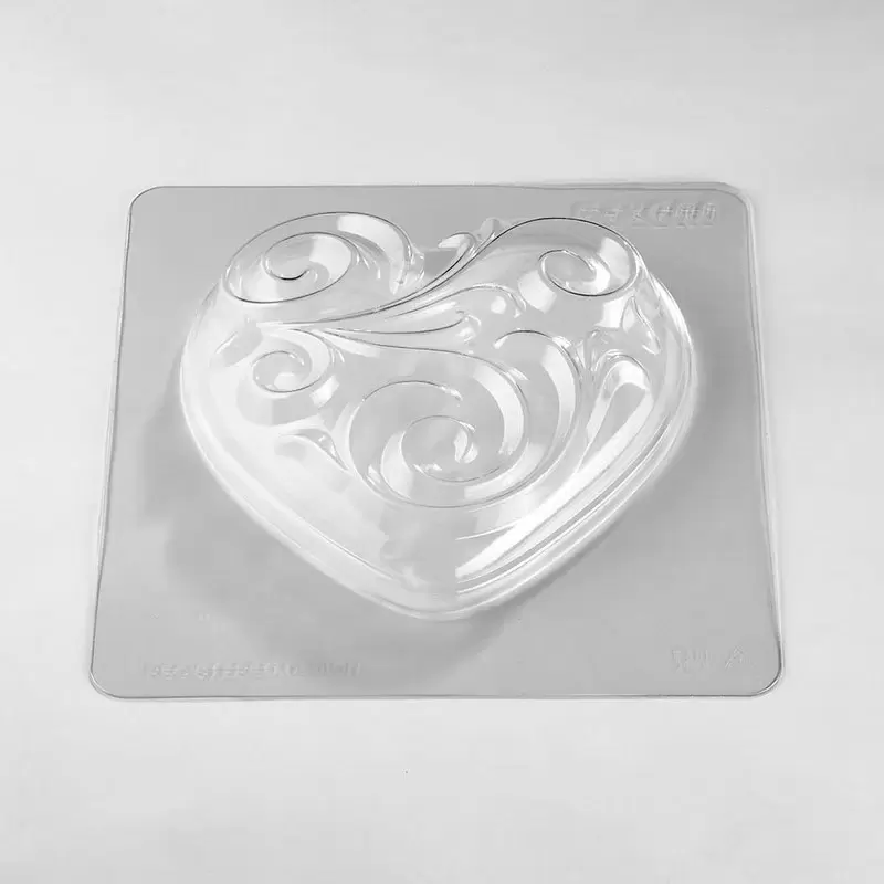 Pavoni Thermoformed Chocolate Baroque Hearts Mold - 150 mm x 150 mm × h 65 mm - 200 gr - 2 pcs