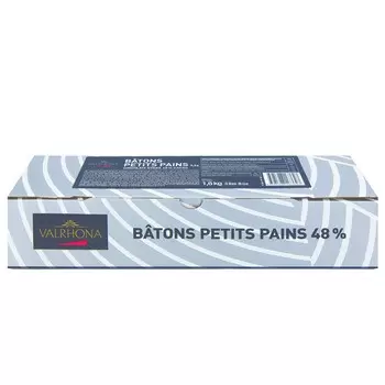 Valrhona Dark Chocolate Batons Sticks 5g - 48% Cocoa - Box of 300 sticks