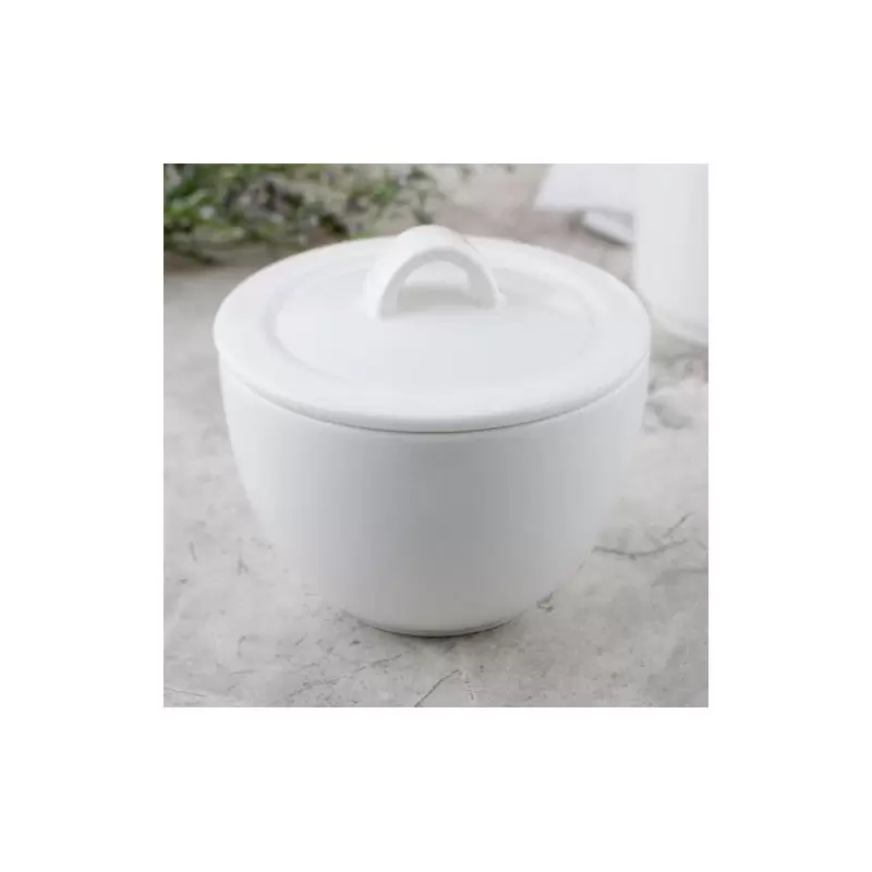 Villeroy & Boch Universal Collection Fine Porcelain Sugar bowl with cover - - 6 pcs set.