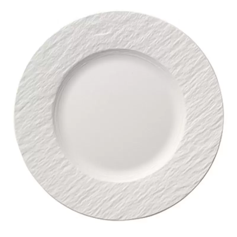 Villeroy & Boch The Rock White Glacier Collection Fine Porcelain Flat plate - 220 x 220 x 20 mm - 6 pcs set.