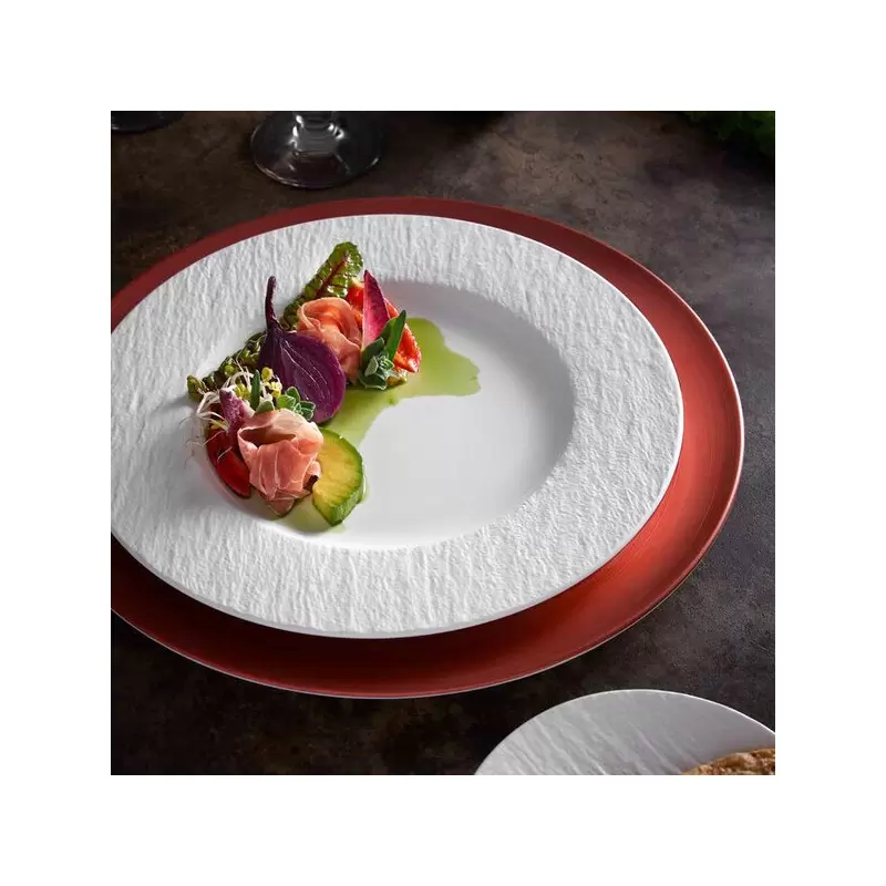 Villeroy & Boch The Rock White Glacier Collection Fine Porcelain Flat square plate - 320 x 320 x 15 mm - 1 pc set.