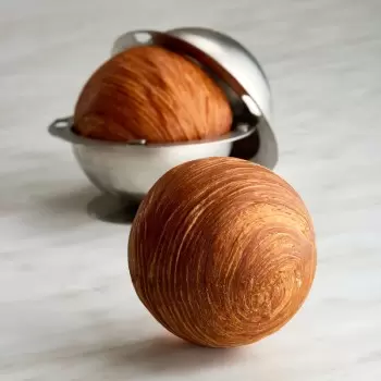 Pavoni Italia Stainless Steel Sphere Croissant Mold - Ø 75mm