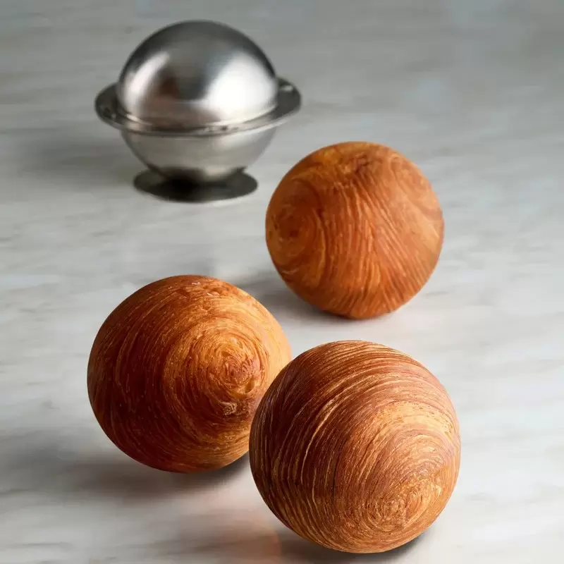 Pavoni Italia Stainless Steel Sphere Croissant Mold - Ø 75mm