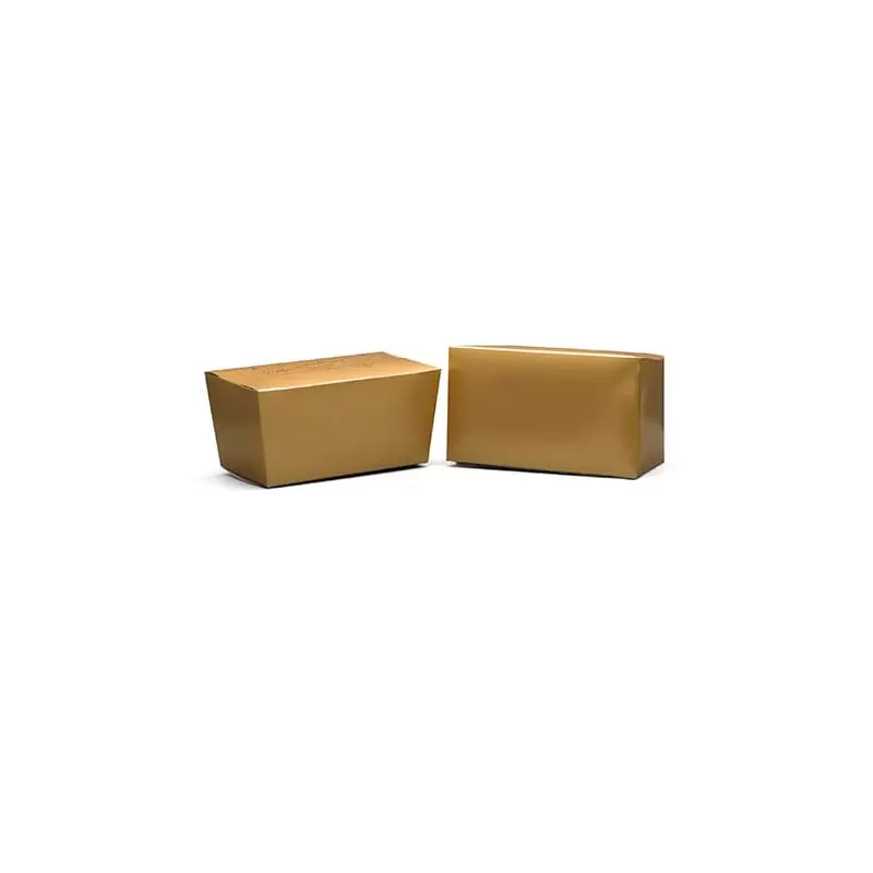 Gold Classic Chocolate Ballotin Solid Boxes - 1/4 Lb - 4.1875" x 2.625” x 1.875”- Pack of 50 pcs