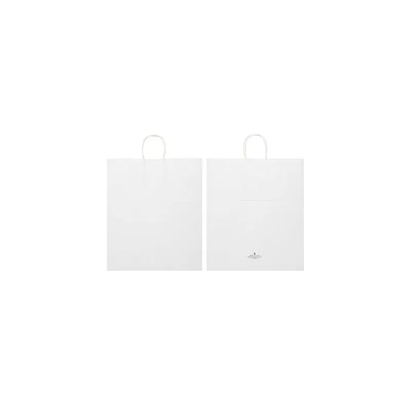 White Elegant Paper Shopper Bags - Large - 14'' x 10'' x 16'' - Pack of 250