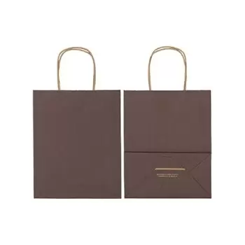 Brown Elegant Paper Shopper Bags - Small - 7.75'' x 4.75'' x 9.75'' - Pack of 250