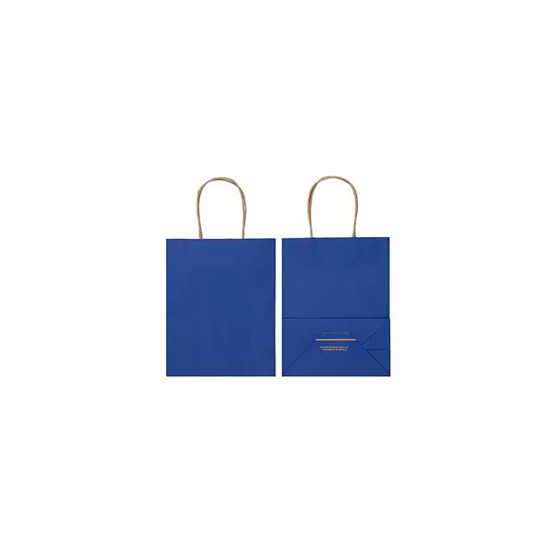 Royal Blue Elegant Paper Shopper Bags - Small - 7.75'' x 4.75'' x 9.75'' - Pack of 250