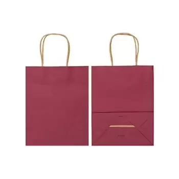 Burgundy Elegant Paper Shopper Bags - Small - 7.75'' x 4.75'' x 9.75'' - Pack of 250