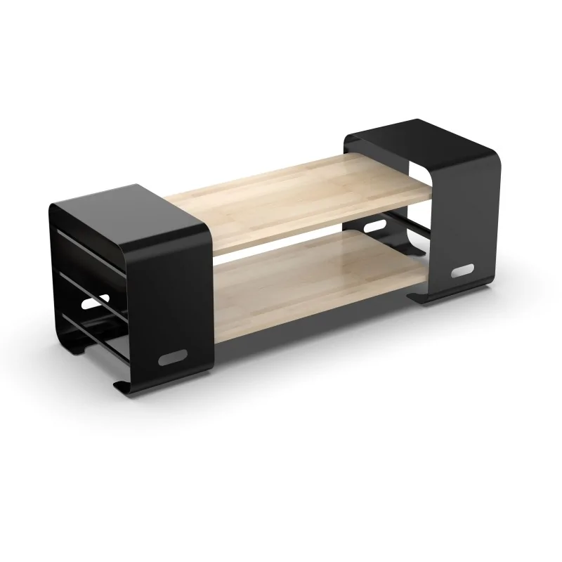 Moa Modulo Module M.21 Black Modular Frame Risers with Wood Rectangle Plinths 950 mm long