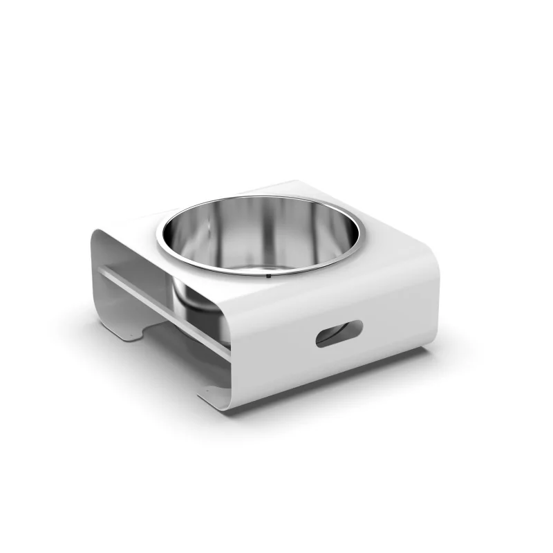 Moa Module M.18 White Modular Riser with Cylinder Stainless Steel Bowl Insert - Ø 360 h.160