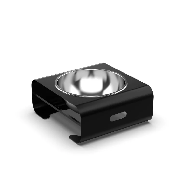 Moa Module M.17 Black Modular Riser with Hemisphere Stainless Steel Bowl Insert - Ø 360 h.160