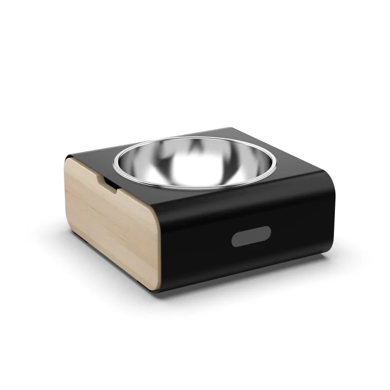 Moa Module M.17 Black Modular Riser with Hemisphere Stainless Steel Bowl Insert - Ø 360 h.160