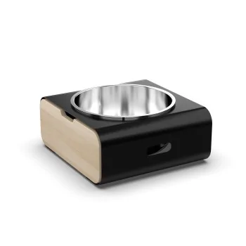 Moa Module M.18 Black Modular Riser with Cylinder Stainless Steel Bowl Insert - Ø 360 h.160