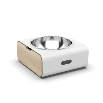 Moa Module M.17 White Modular Riser with Hemisphere Stainless Steel Bowl Insert - Ø 360 h.160