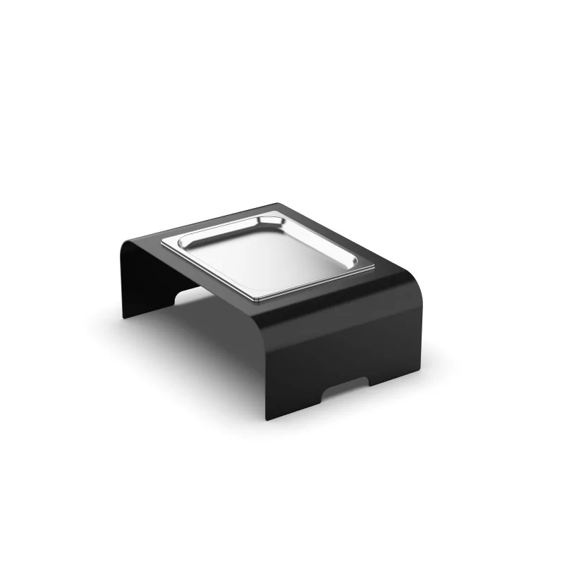 Moa Modern Riser Module Black H.180 First Line with Stainless Steel Gastronorm Tray GN 1/2 H.020