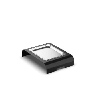 Moa Modern Riser Module Black H.100 First Line with Stainless Steel Gastronorm Tray GN 1/2 H.020