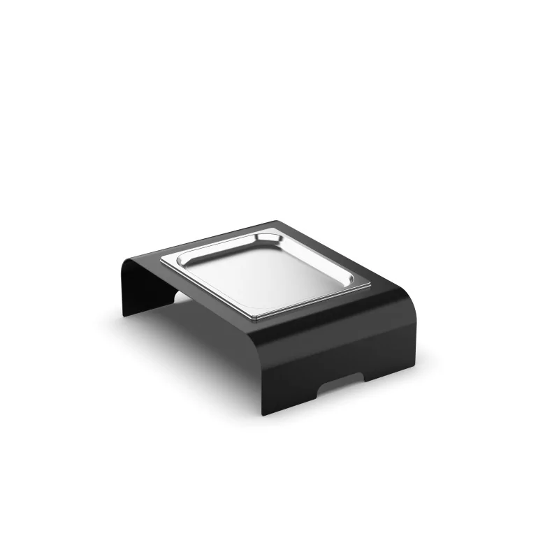 Moa Modern Riser Module Black H.140 First Line with Stainless Steel Gastronorm Tray GN 1/2 H.020