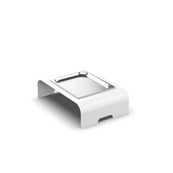 Moa Modern Riser Module White H.140 First Line with Stainless Steel Gastronorm Tray GN 1/2 H.020