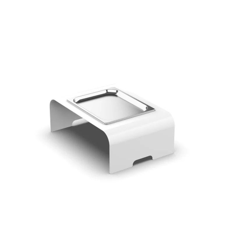 Moa Modern Riser Module White H.180 First Line with Stainless Steel Gastronorm Tray GN 1/2 H.020