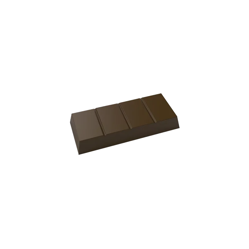 Polycarbonate Traditional Candy Bar Chocolate Mold - 117 mm x 50 mm x 16 mm - 100gr - 6 cavity