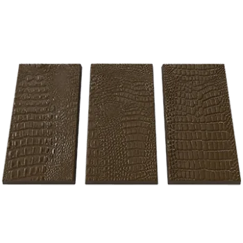 Polycarbonate Alligator Textured Chocolate Tablet Mold - 150 mm x 75 mm x 8 mm - 100gr - 3 cavity