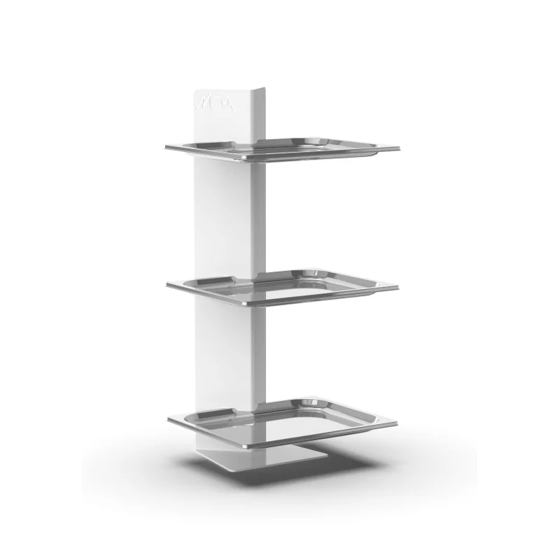 Moa Totem Modern Minimalist Line White Tiered Tray Display Stand GN Holder GN 1/1