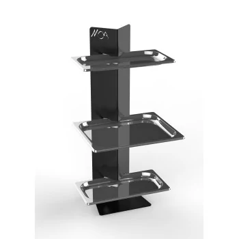 Moa Totem Modern Minimalist Line Black Tiered Tray Display Stand GN Holder GN 1/1