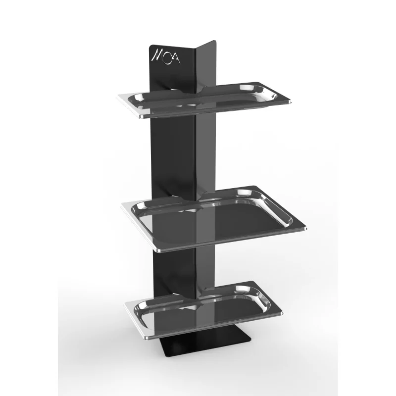 Moa Totem Modern Minimalist Line Black Tiered Tray Display Stand GN Holder GN 1/1