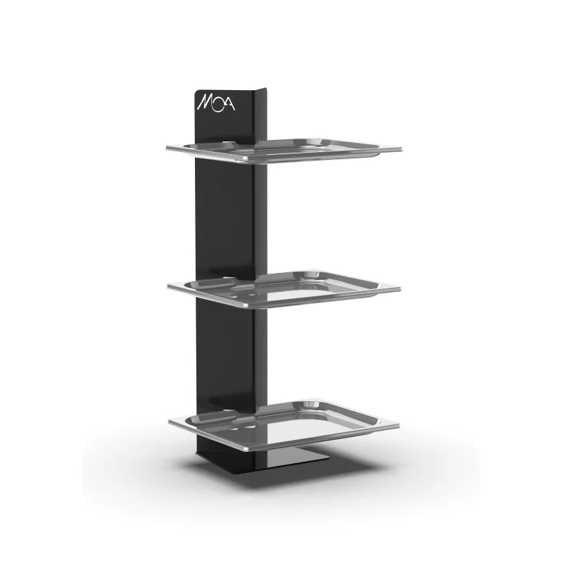 Moa Totem Modern Minimalist Line Black Tiered Tray Display Stand GN Holder GN 1/1