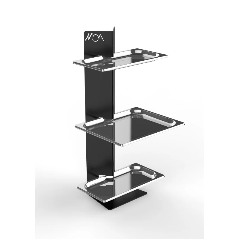 Moa Totem Modern Minimalist Line Black Tiered Tray Display Stand GN Holder GN 1/1