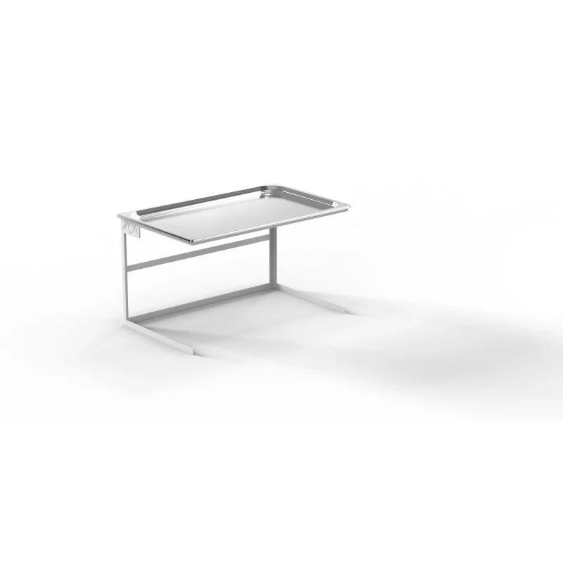 Moa Alzata Modern Minimalist Line White Steel Frame Riser GN 1/1 H.300 with Stainless Steel Tray GN 1/1 Tray H.20