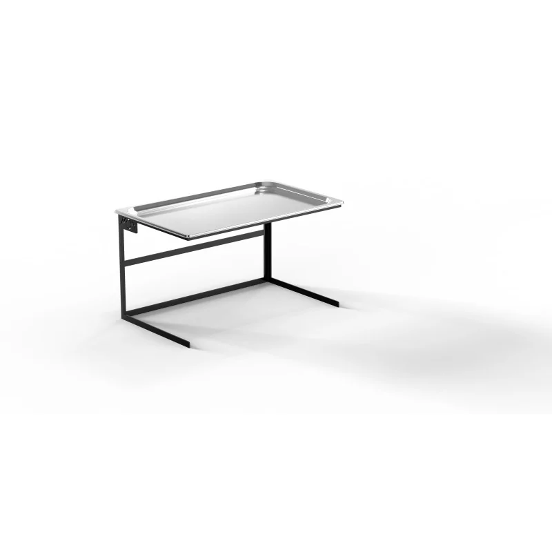 Moa Alzata Modern Minimalist Line Black Steel Frame Riser GN 1/1 H.300 with Stainless Steel Tray GN 1/1 Tray H.20