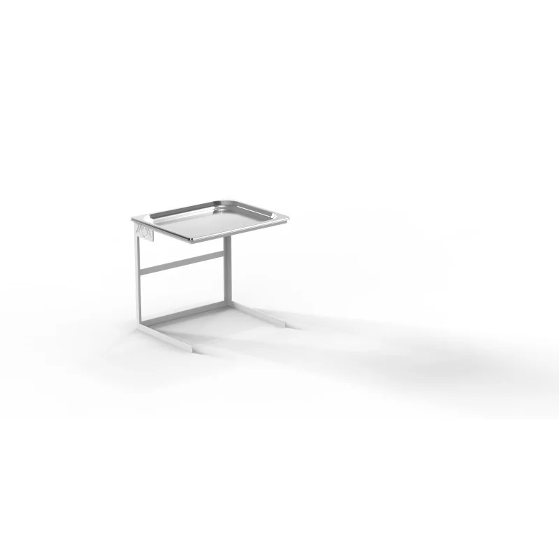 Moa Alzata Modern Minimalist Line White Steel Frame Riser GN 1/2 H.300 with Stainless Steel Tray GN 1/2 H.20