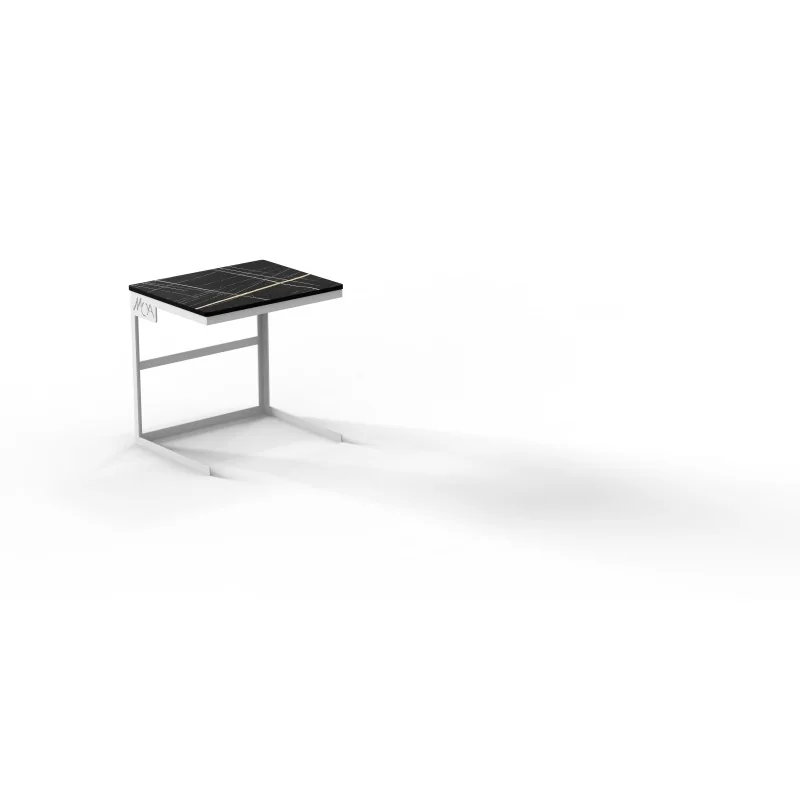 Moa Alzata Modern Minimalist Line White Steel Frame Riser GN 1/2 H.300 with Polyethylene Cutting Board