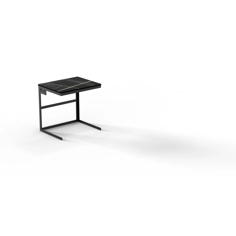 Moa Alzata Modern Minimalist Line Black Steel Frame Riser GN 1/2 H.300 with Polyethylene Cutting Board