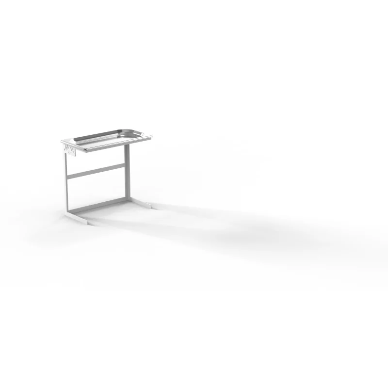 Moa Alzata Modern Minimalist Line White Steel Frame Riser GN 1/3 H.300 with Stainless Steel Tray GN 1/3 H.20