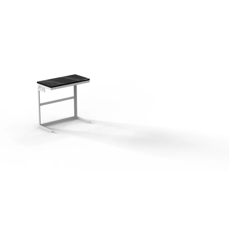 Moa Alzata Modern Minimalist Line White Steel Frame Riser GN 1/3 H.300 with Resin Cutting Board