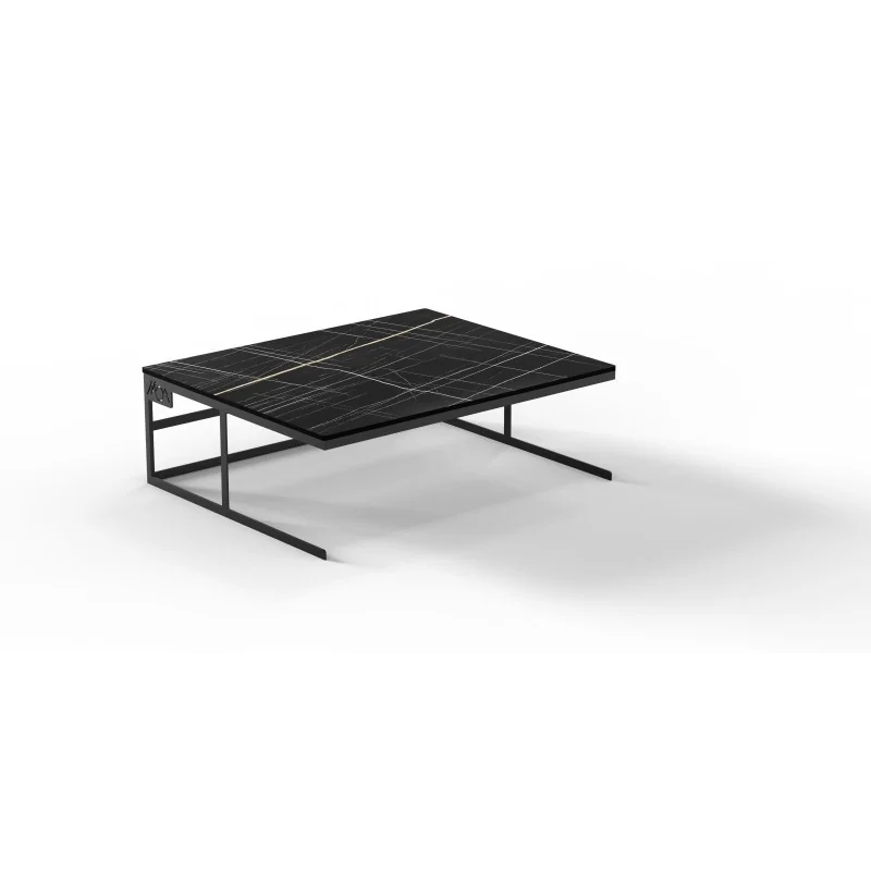 Moa Alzata Modern Minimalist Line Black Steel Frame Riser GN 2/1 H.200 with Resin Cutting Board