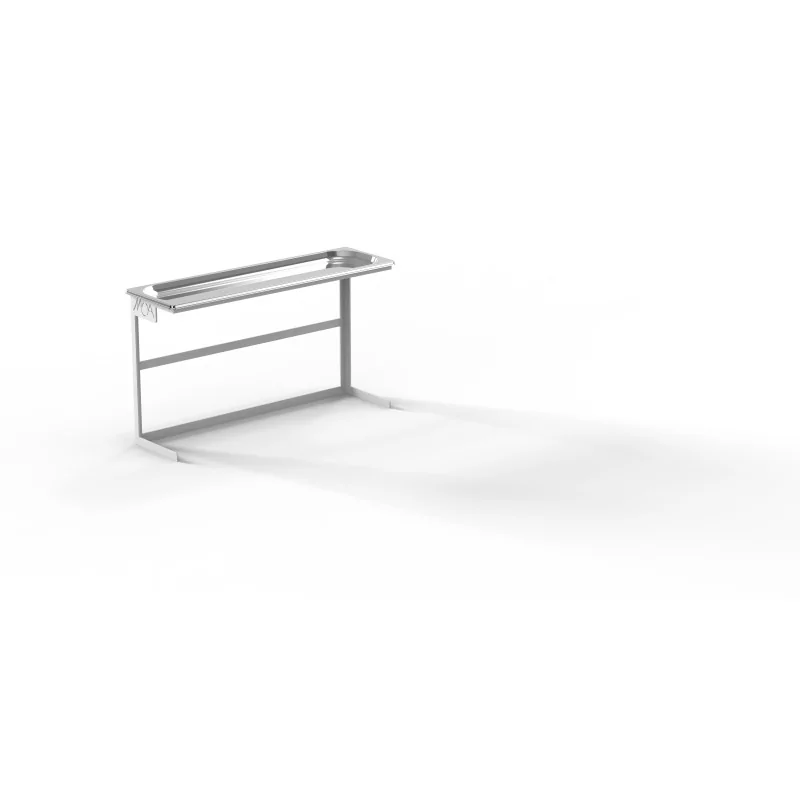 Moa Alzata Modern Minimalist Line White Steel Frame Riser GN 2/4 H.300 with Stainless Steel Tray GN 2/4 H.20