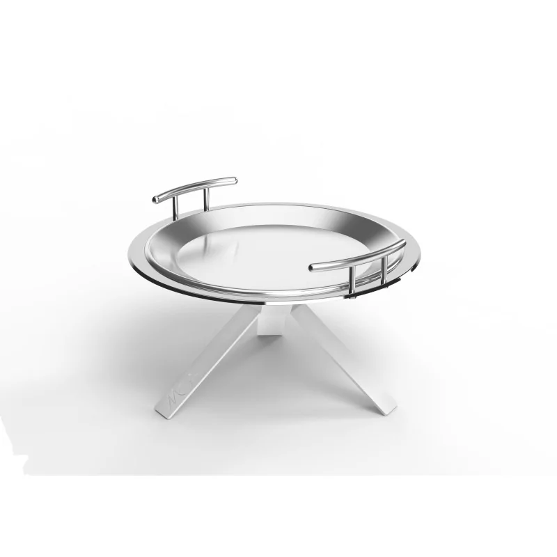 Moa Vertigo Vertigo Modern Stainless Steel Risers 40 cm White with Tray with Handles