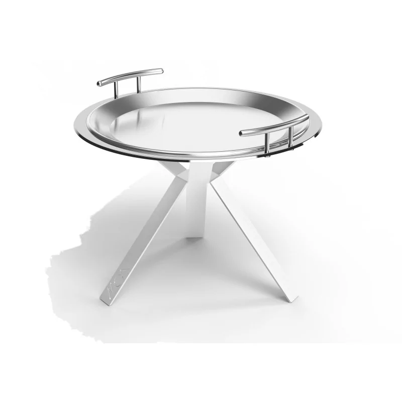 Moa Vertigo Vertigo Modern Stainless Steel Risers 45 cm White with Tray with Handles