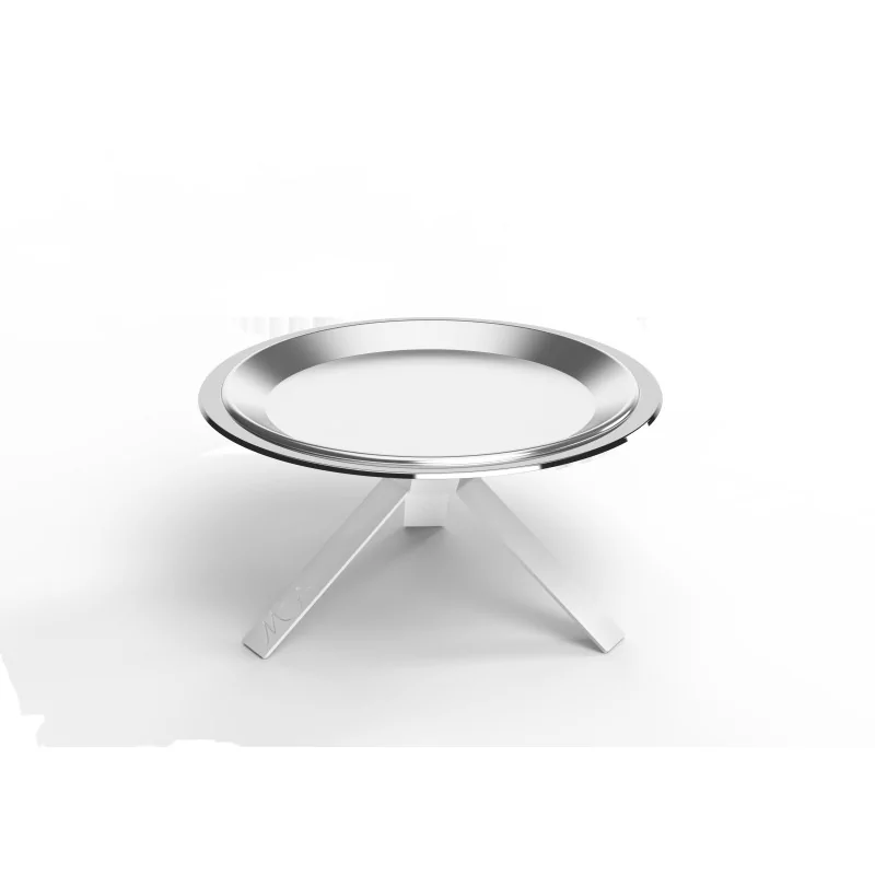 Moa Vertigo Vertigo Modern Stainless Steel Risers 40 cm White with Tray without Handles