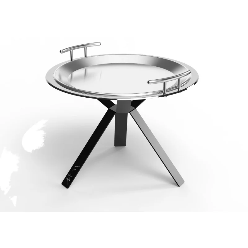 Moa Vertigo Vertigo Modern Stainless Steel Risers 45 cm Black with Tray with Handles