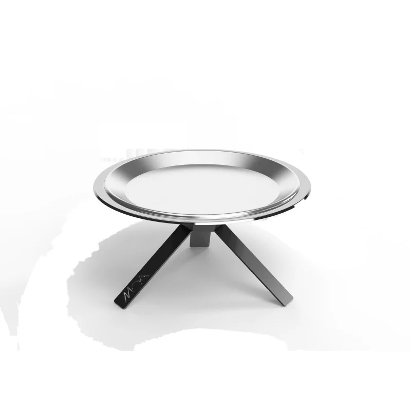 Moa Vertigo Vertigo Modern Stainless Steel Risers 40 cm Black with Tray without Handles